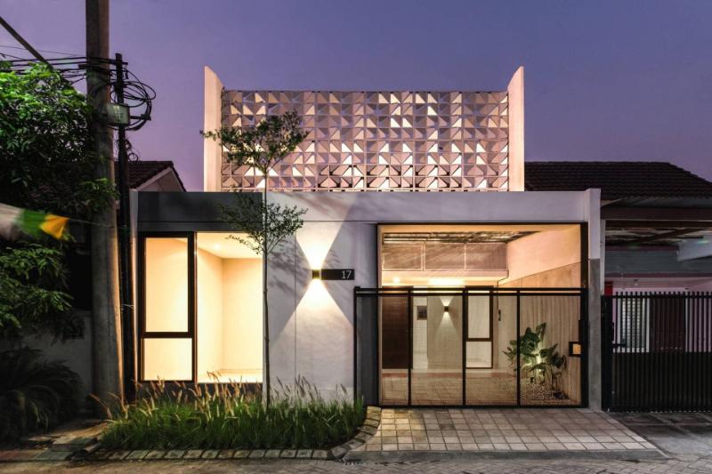 Sử dụng giếng trời giúp nhà ống 1 tầng nhận được nhiều ánh sáng tự nhiên 