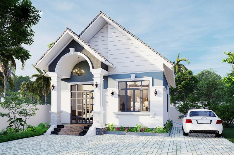 Mẫu nhà 1 tầng có gác lửng có diện mạo cao ráo hơn các mẫu nhà khác