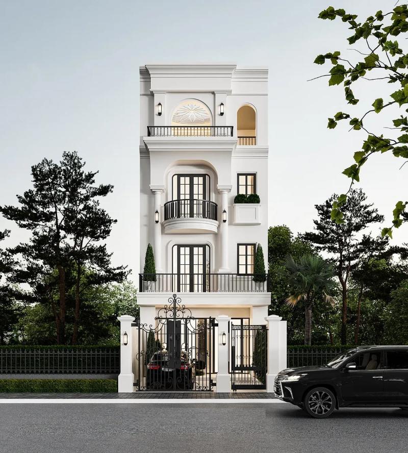 Chiêm ngưỡng mẫu nhà 3 tầng 1 tum hiện đại, cao ráo dành cho gia đình hiện đại 