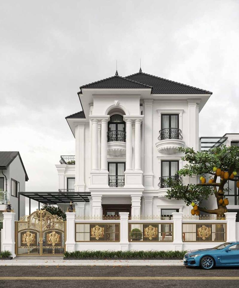 Mẫu nhà 3 tầng 4 phòng ngủ phù hợp với các gia đình đông thành viên 