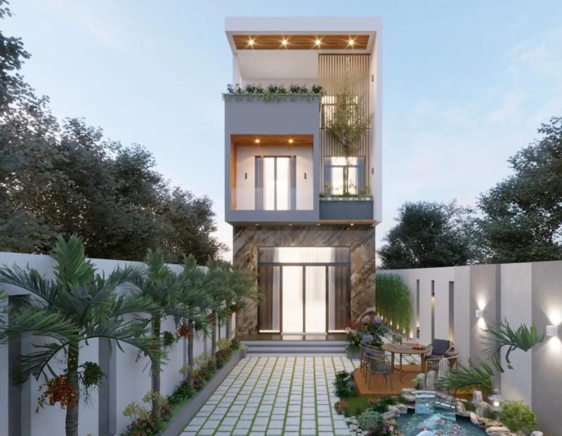 Chiêm ngưỡng mẫu nhà 3 tầng hiện đại có 3 phòng ngủ tiện nghi, hiện đại