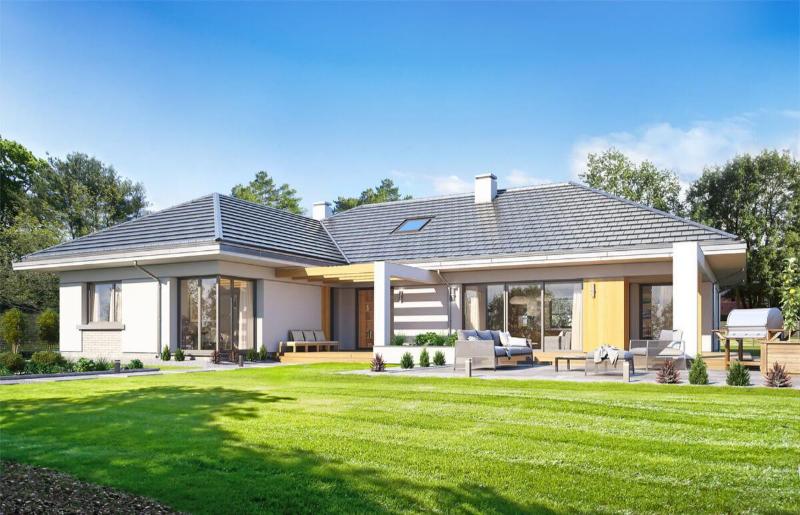 Mẫu nhà cấp 4 đẹp 100m2 hòa mình với thiên nhiên