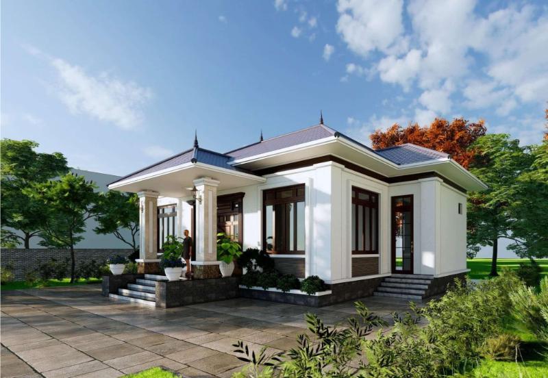 Mẫu nhà cấp 4 đẹp 100m2 có chi phí xây dựng thấp