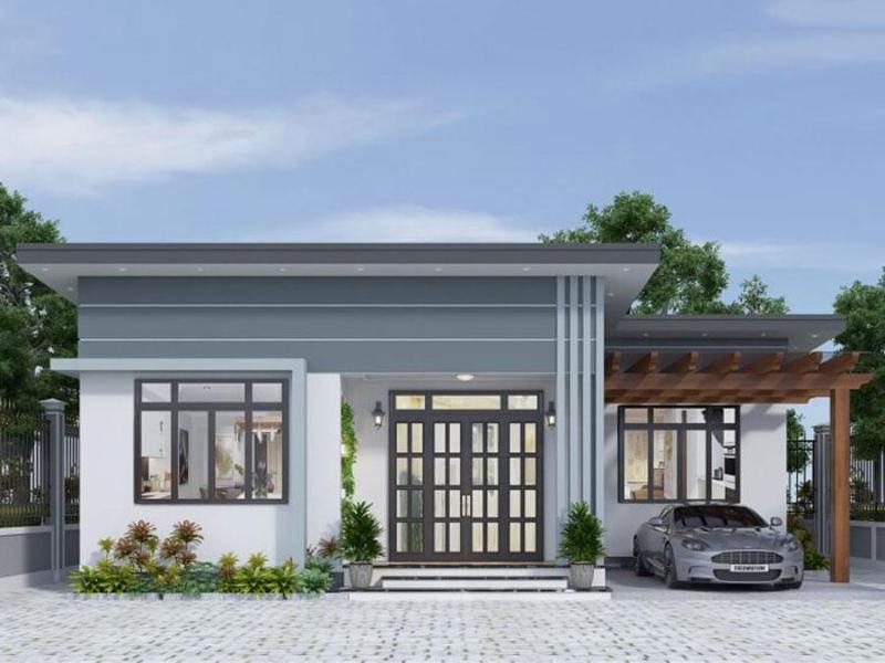 Mẫu thiết kế nhà cấp 4 diện tích 100m2 có chi phí xây dựng thấp