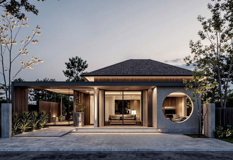 Dáng mái Nhật mang vẻ đẹp đơn giản nhưng tinh tế