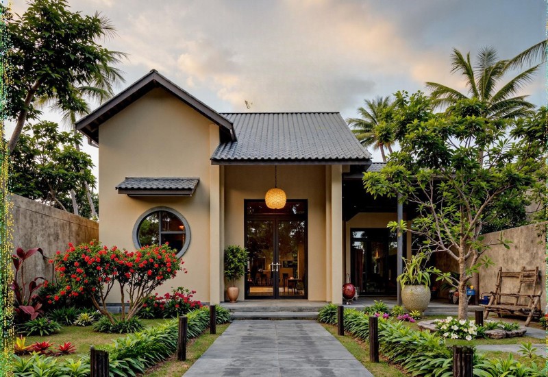 Bố trí công năng, thẩm mỹ hài hòa trong kiến trúc nhà cấp 4 3 phòng ngủ