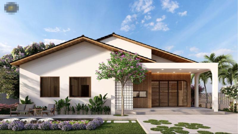 Tham khảo mẫu thiết kế nhà cấp 4 đẹp 5x25 có sân vườn