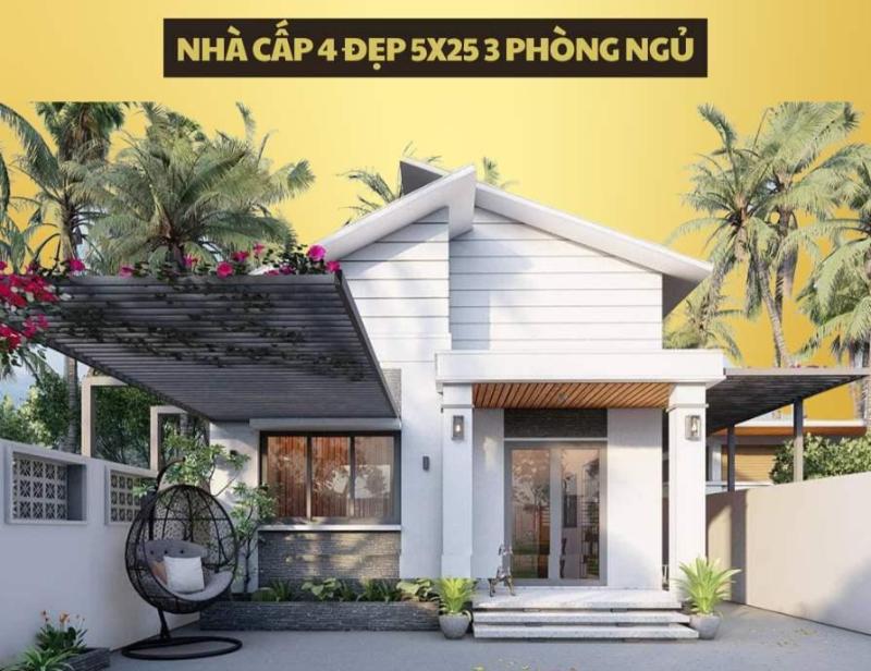 Tại sao mẫu nhà cấp 4 đẹp 5x25 lại được ưa chuộng?