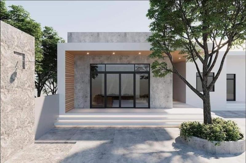 Mẫu nhà cấp 4 5x25 tối giản sẽ lược bỏ đi những chi tiết rườm rà