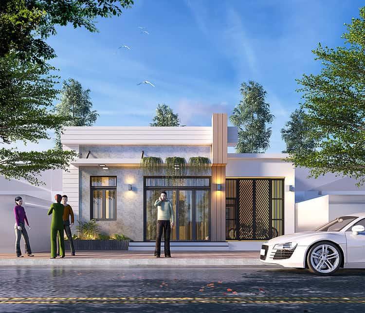 Mẫu nhà cấp 4 đẹp 6x20m mái bằng sổ hữu nhiều ưu điểm