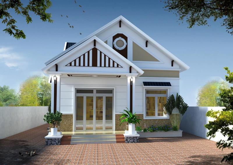 Mẫu nhà cấp 4 đẹp giá 150 triệu mái Thái hiện đại