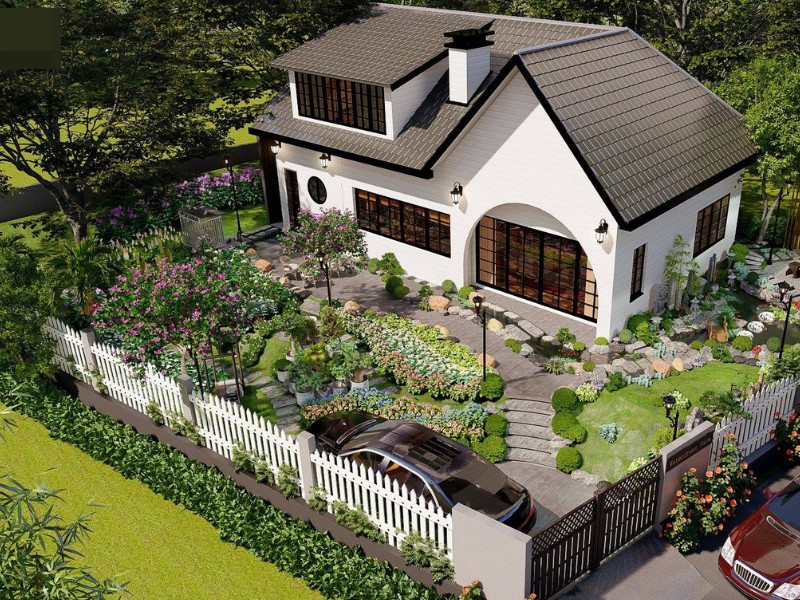 Ý tưởng thiết kế biệt thự nhà vườn rộng lớn