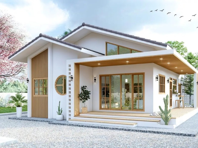 Ngôi nhà đẹp cấp 4 mang phong cách trẻ trung, hiện đại