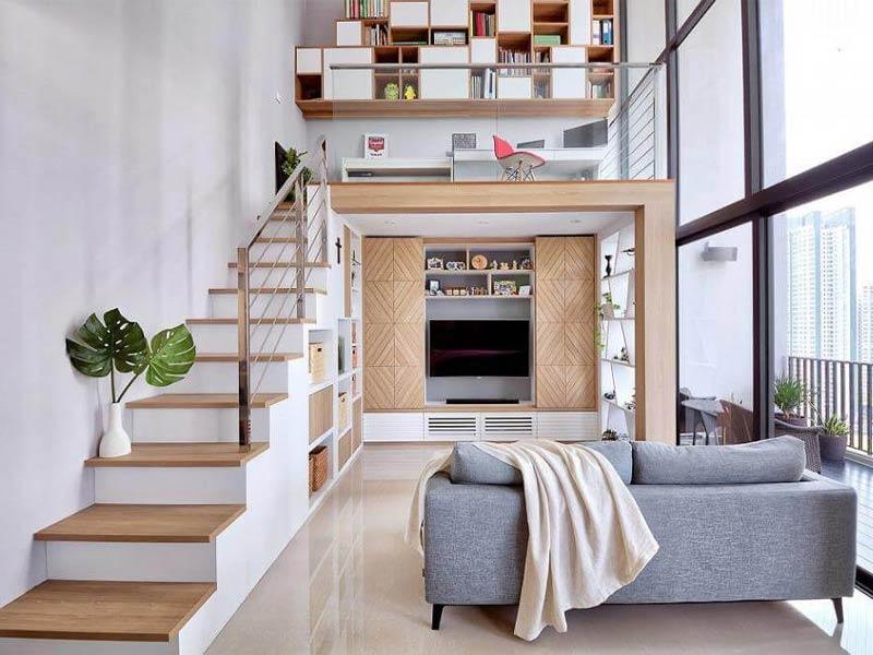 Bố trí phòng làm việc trong nhà ống 3 tầng đảm bảo sự yên tĩnh