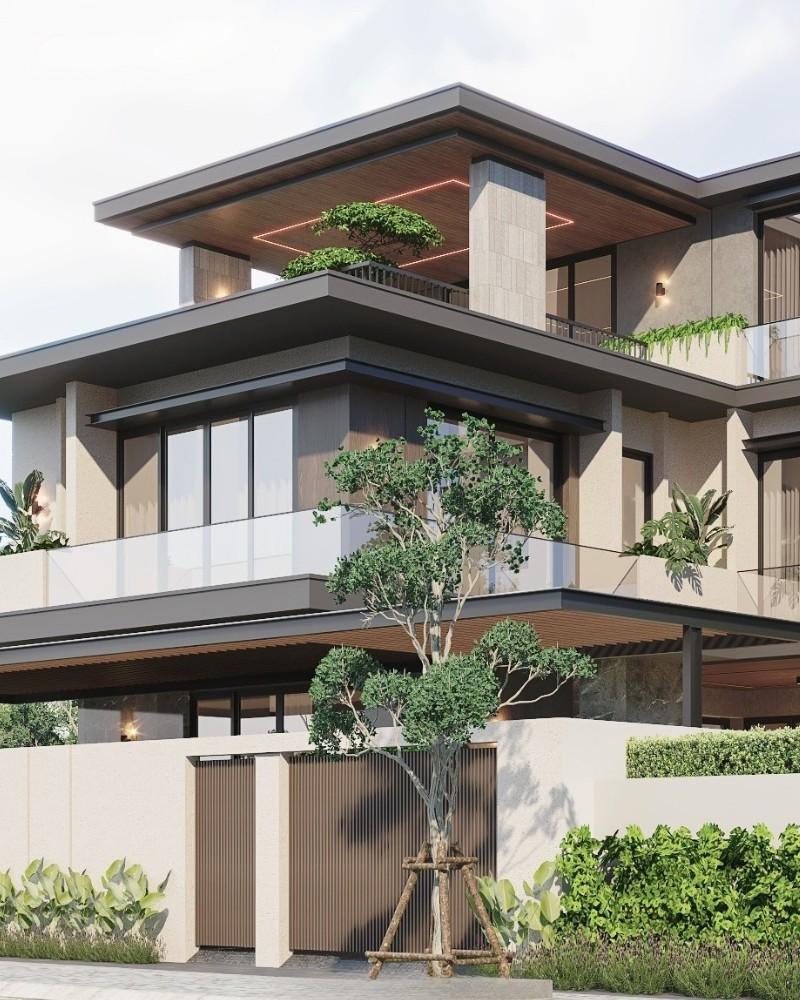 Mẫu nhà ống có sân vườn giúp không khí trong lành hơn