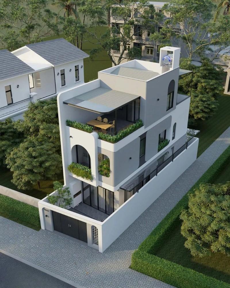 Mẫu nhà ống mái bằng có 3 phòng ngủ được nhiều gia chủ lựa chọn