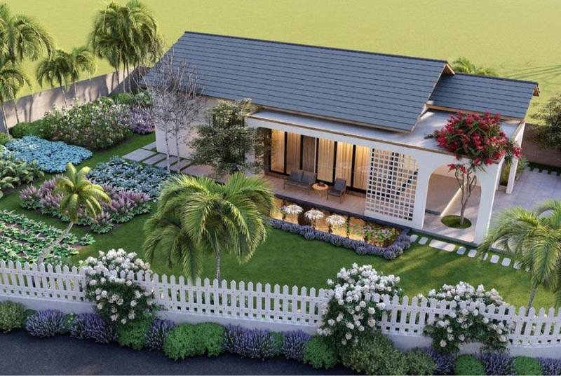 Mẫu nhà cấp 4 sân vườn ở nông thôn phù hợp với nhiều gia đình