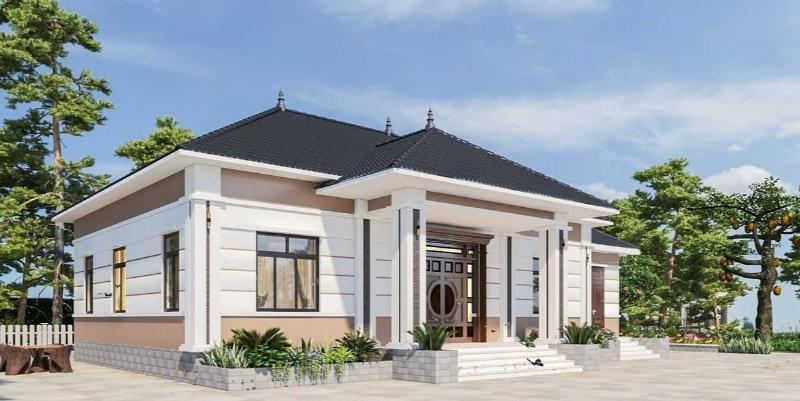 Mẫu nhà vườn đẹp ở nông thôn cấp 4 tối ưu chi phí