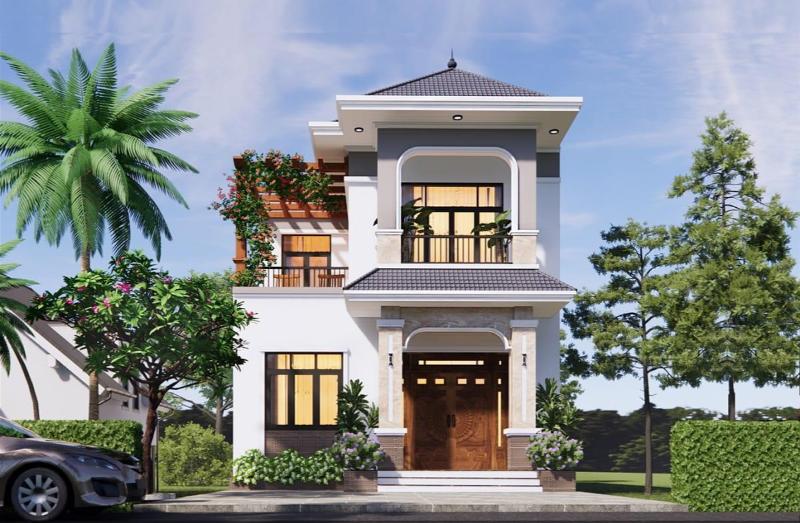 Mẫu nhà vuông 2 tầng 80m2 sở hữu nhiều ưu điểm nổi bật