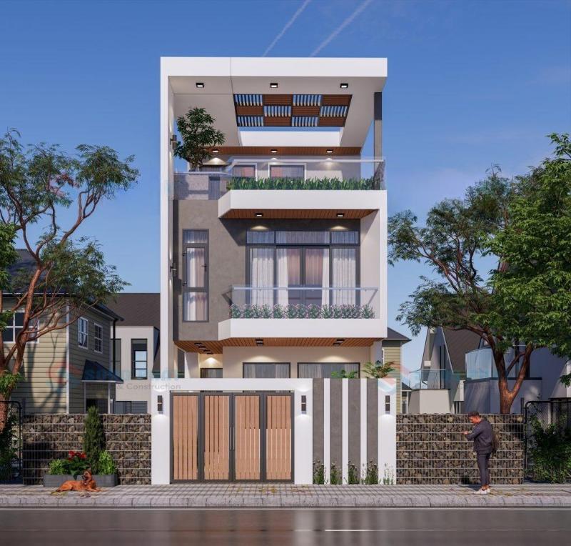 Mẫu thiết kế nhà 3x12m 3 tầng hiện đại sử dụng nhiều chất liệu phổ biến
