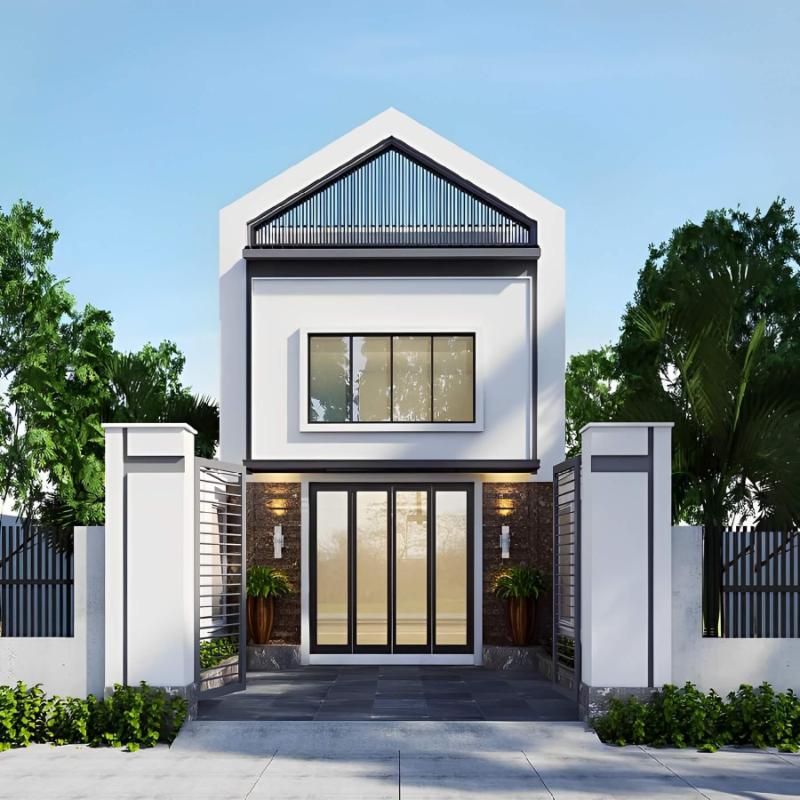 Mẫu nhà 1 trệt 1 lửng giúp tăng không gian sinh hoạt