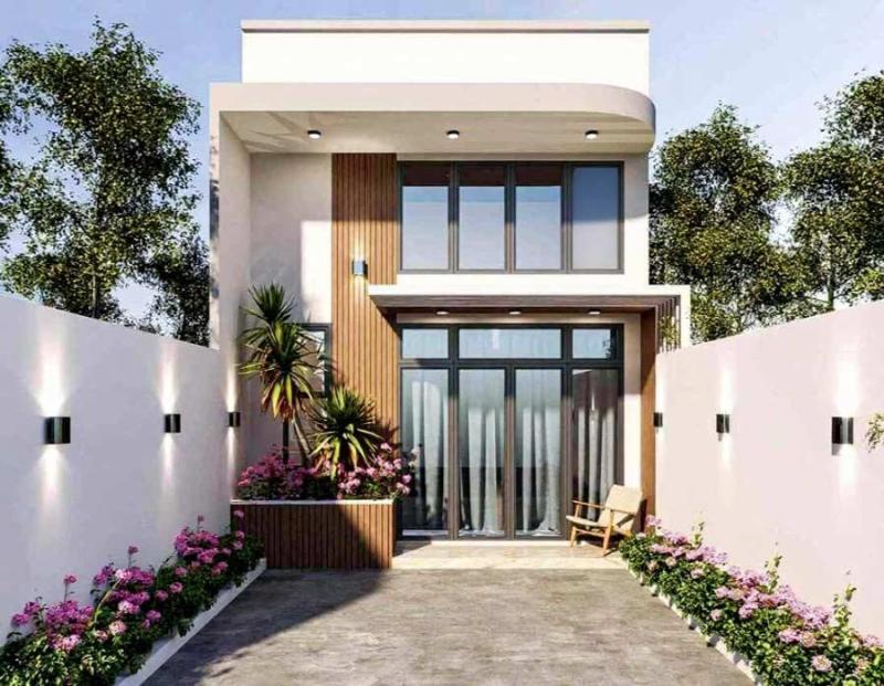 Mẫu nhà 1 trệt 1 lầu diện tích 75m2 nhỏ gọn, vuông vắn