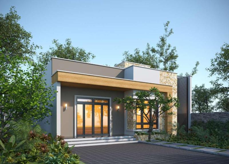 Mẫu thiết kế nhà cấp 4 2 phòng ngủ ở nông thôn chi phí 200 triệu đầy đủ công năng