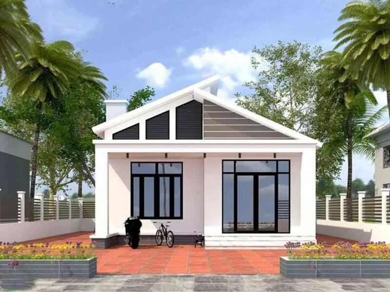 Mẫu nhà cấp 4 2 phòng ngủ 200 triệu diện tích 50m2 đầy đủ công năng