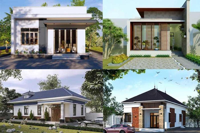 Mẫu nhà cấp 4 2 phòng ngủ có sân vườn gần gũi với thiên nhiên chi phí 200 triệu