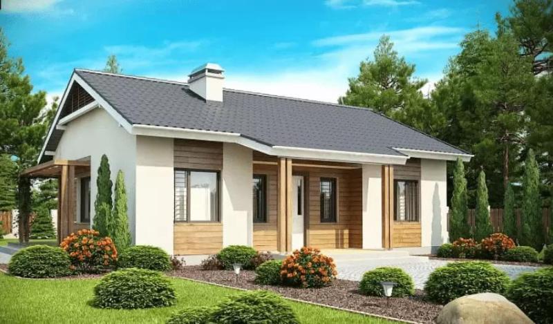 Mẫu thiết kế nhà cấp 4 2 phòng ngủ 200 triệu có sân vườn thoáng mát