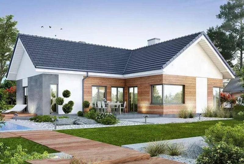 Xu hướng xây nhà cấp 4 chữ L ở nông thôn có 3 phòng ngủ