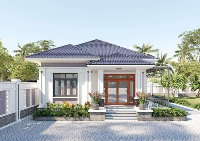 Mẫu nhà cấp 4 mái Nhật ở nông thôn mang lại cảm giác yên bình