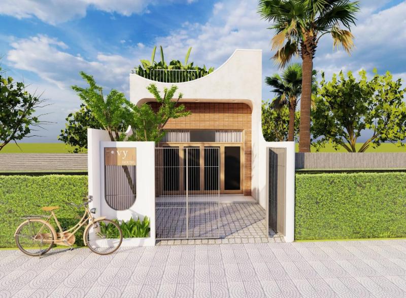 Mẫu nhà cấp 4 đẹp ở nông thôn theo phong cách hiện đại