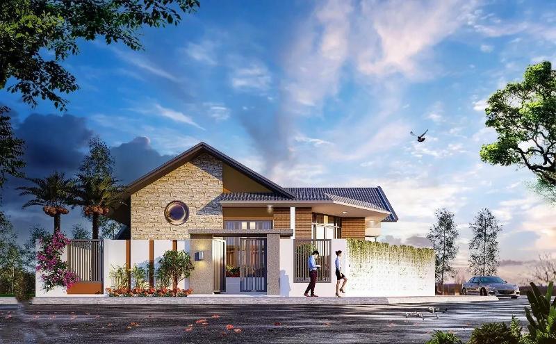 Mẫu nhà cấp 4 nông thôn 3 phòng ngủ thường có diện tích từ 100 đến 150m2