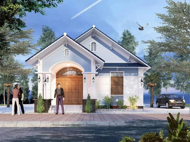 Mẫu thiết kế nhà cấp 4 mái Thái ở nông thôn rất phù hợp với khí hậu tại nước ta