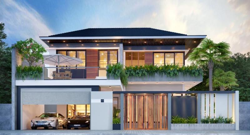 Mẫu nhà 2 tầng kiểu Nhật phong cách tối giản