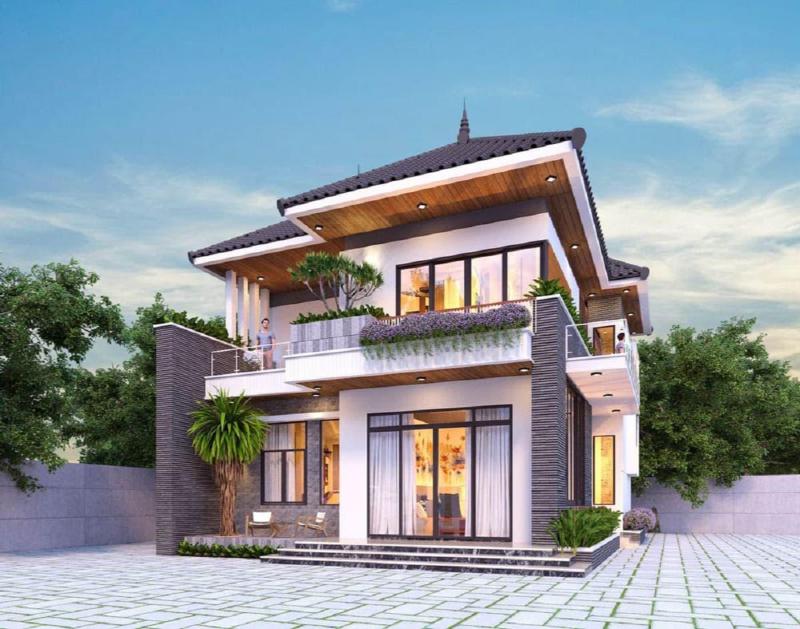 Mẫu nhà kiểu Nhật 2 tầng phong cách hiện đại, sang trọng