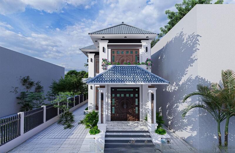 Mẫu nhà mái Nhật dạng ống chú trọng chiều sâu để đảm bảo sự thông thoáng cho công trình