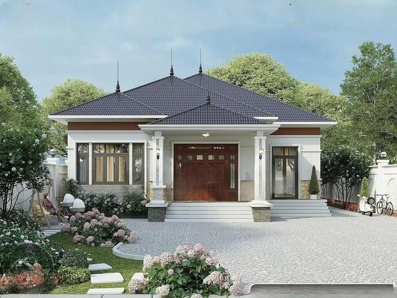 Nhà mái Nhật với thiết kế mang cảm giác cân đối và hài hòa