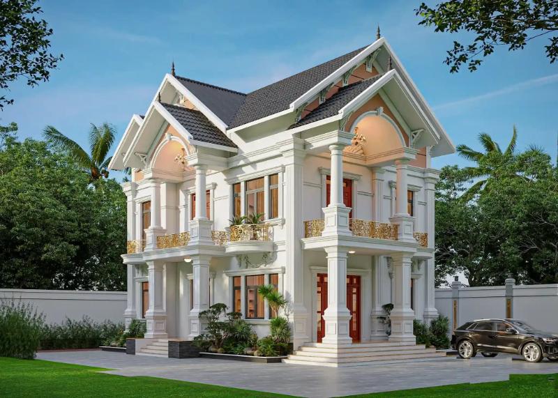 Thiết kế hiện đại của nhà kiểu Thái 4 phòng ngủ