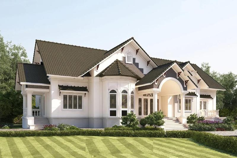 Mẫu nhà vườn mái Thái sang trọng thích hợp cho gia đình có nhu cầu nghỉ dưỡng tại nhà