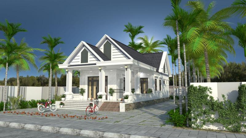 Chiêm ngưỡng mẫu nhà mái Thái ở nông thôn đơn giản nhưng rất tiện nghi