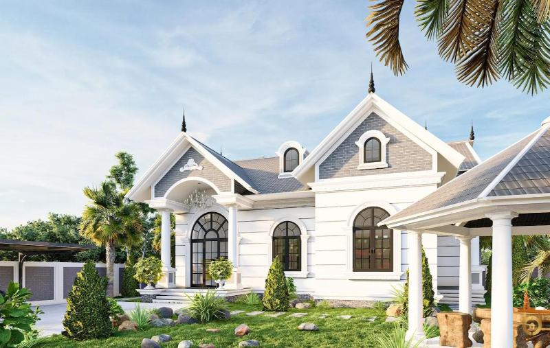 Mẫu nhà vườn cấp 4 phong cách đơn giản có chi phí xây dựng thấp