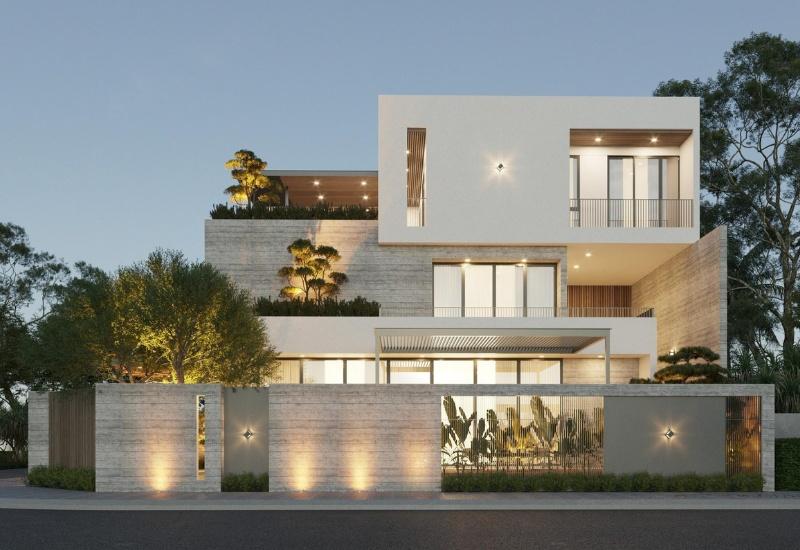 Mẫu thiết kế biệt thự nhà vườn được bố trí theo nhiều hướng khác nhau