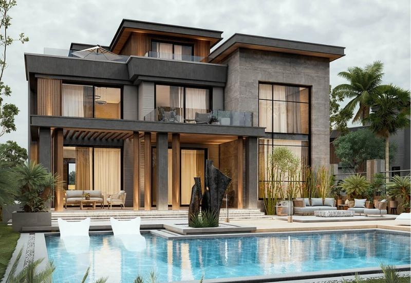 Mẫu thiết kế biệt thự có bể bơi giúp cho cả gia đình vui chơi, rèn luyện sức khỏe