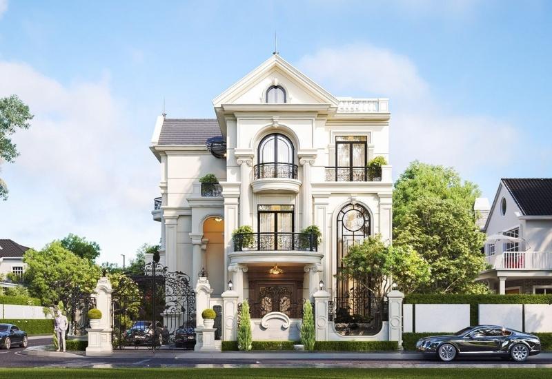 Mẫu thiết kế nhà biệt thự kết hợp cùng mái Thái độc đáo