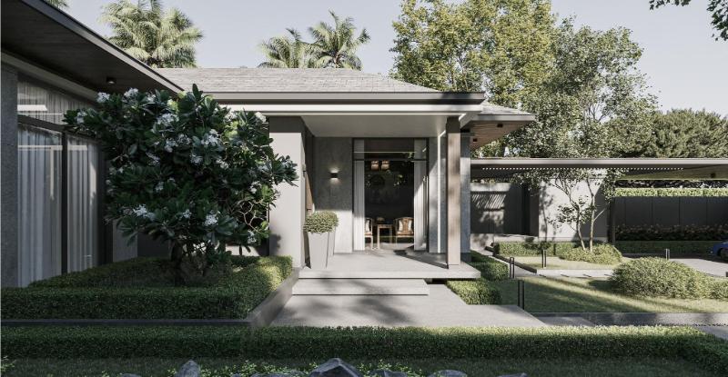 Xu hướng thiết kế biệt thự nhà vườn 1 tầng 300m2 phong cách hiện đại