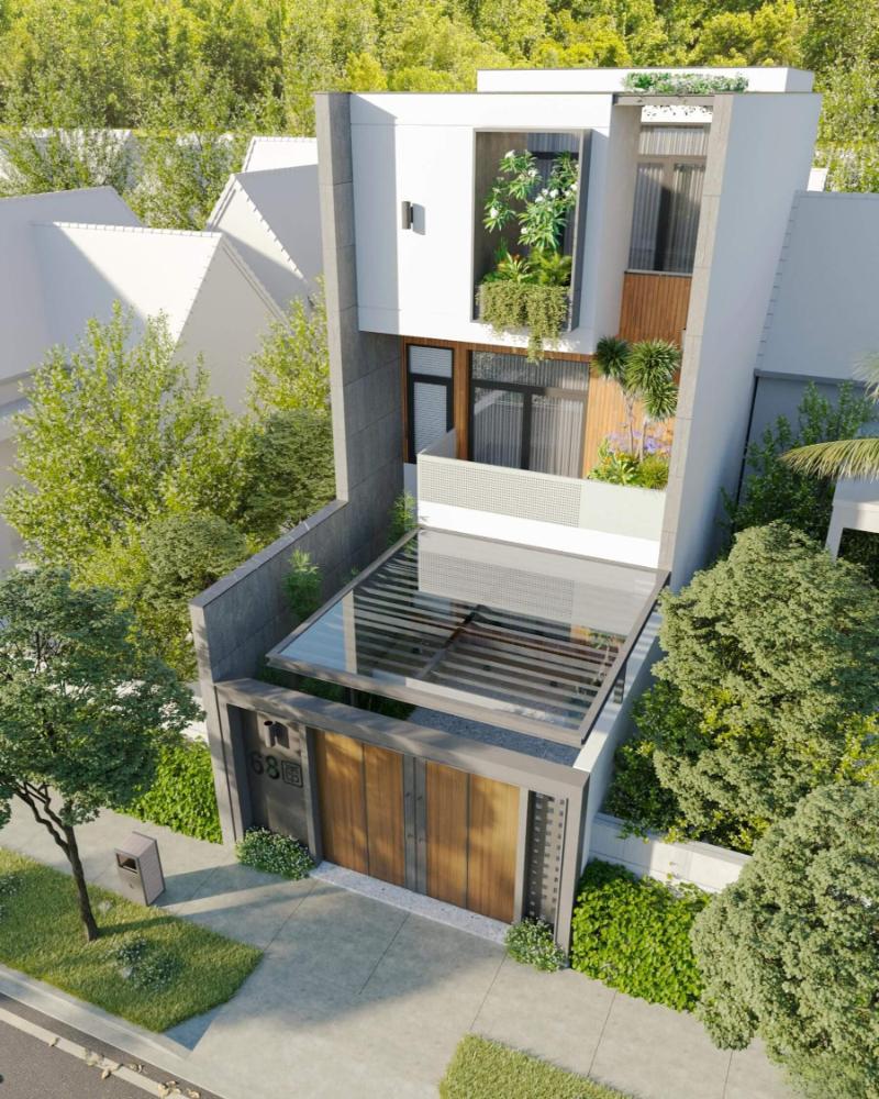 Mẫu mặt tiền nhà phố hướng Tây có sân vườn mang đến nhiều lợi ích khác nhau