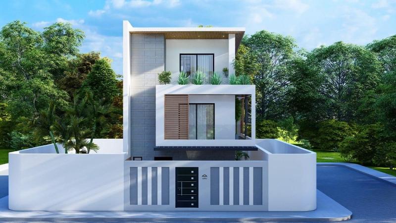 Mẫu thiết kế nhà mái bằng 100m2 hiện đại