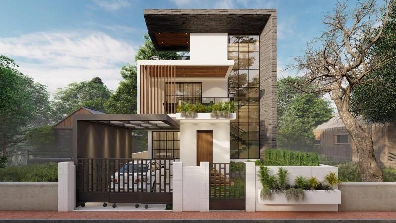 Mẫu thiết kế nhà 100m2 3 tầng hiện đại